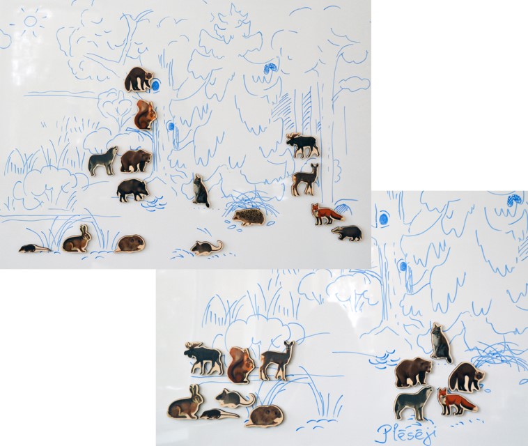 Mazais dabas spēļu komplekts Zīdītāji.
Komplektā ietilpst 16 dzīvnieku figūras.